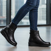 Ghete Dama Piele Naturala Neagra Gabinna 835