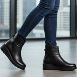 Ghete Dama Piele Naturala Neagra Gabinna 835