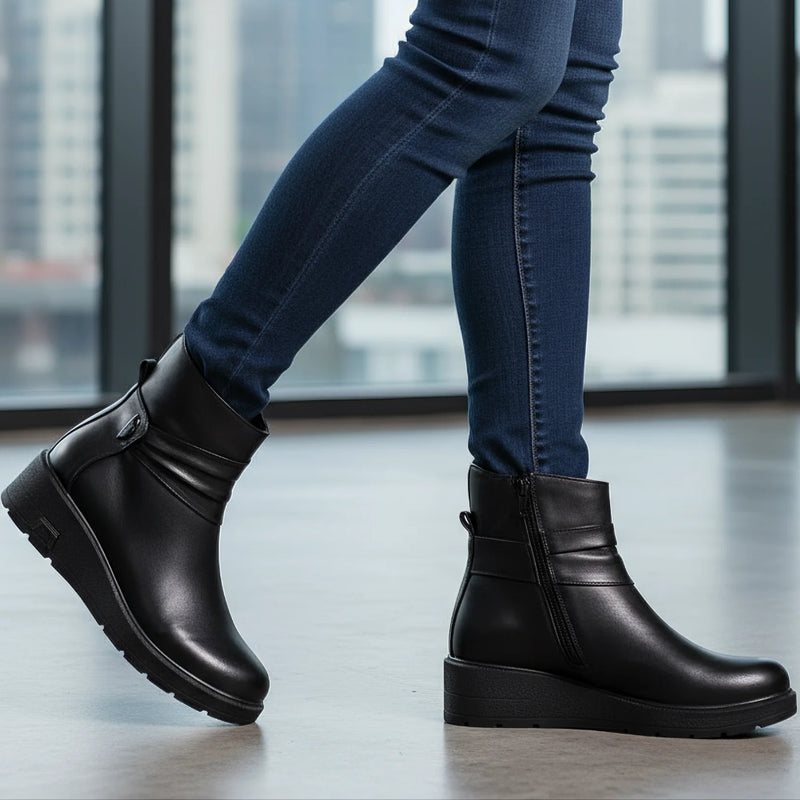 Ghete Dama Piele Naturala Neagra Gabinna 835