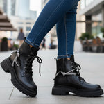 Ghete Dama Piele Naturala Neagra Gabinna 402