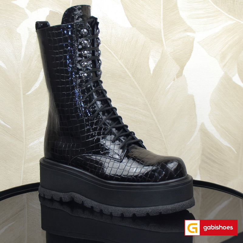 Ghete Dama Piele Naturala Neagra Lorena 1339-26