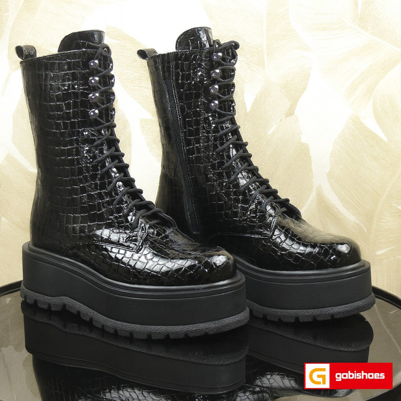 Ghete Dama Piele Naturala Neagra Lorena 1339-26