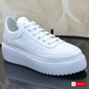 Pantofi Sport Piele Naturala Alba Gabinna 4005-2