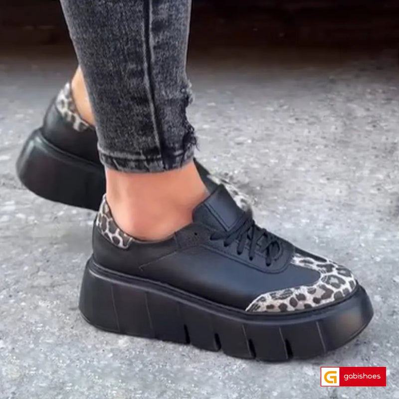 Pantofi Sport Dama Piele Naturala Neagra Gabinna 3850-5