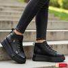 Ghete Sport Dama Piele Naturala Neagra Lorena 4170-1