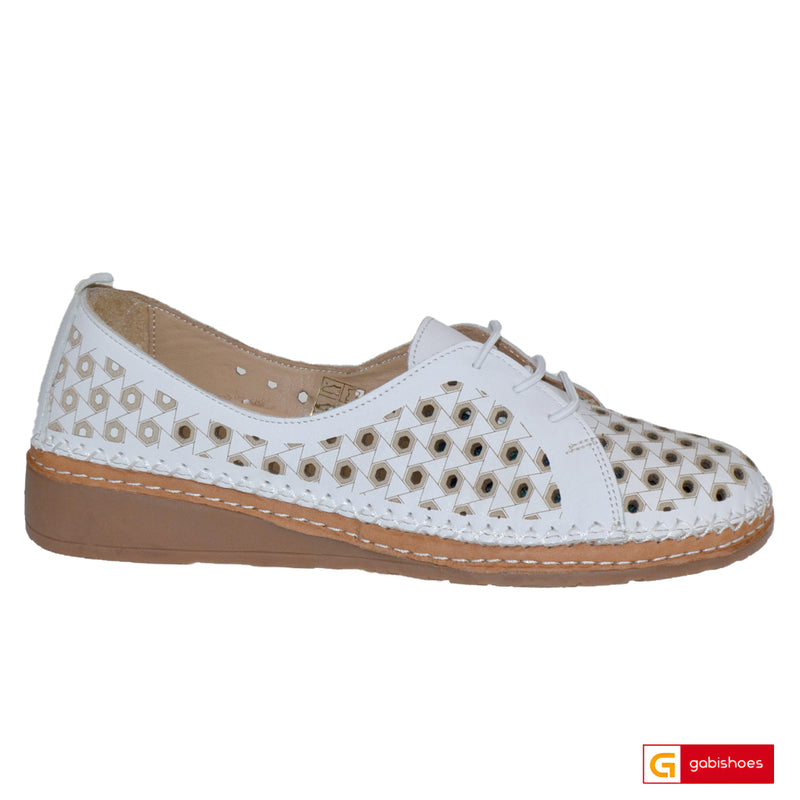 Pantofi Dama Confort Piele Naturala Alba Gabinna 095-04129