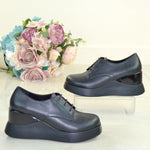 Pantofi Dama Pilee Naturala  Antonia 1316-1 BLACKF