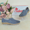 Pantofi Confort Dama Rieker Bleumarin 63-14