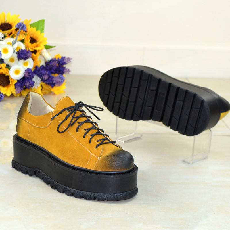 SNEAKERS Piele Naturala Medellin Mustar