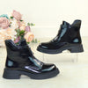 Ghete Piele Naturala Neagra Gabina 10-2
