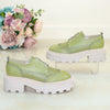 Pantofi Casual Piele Naturala Delia Verde TOKIO