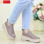 Pantofi Casual Piele Naturala Taupe Lorena 1649-8