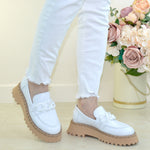 Pantofi Casual Piele Naturala Alba Gabina 714