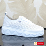 Pantofi Sport Piele Naturala Alba Gabinna 212-612