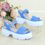 Sandale Casual Dama Piele Naturala Blue Lorena 1190-4