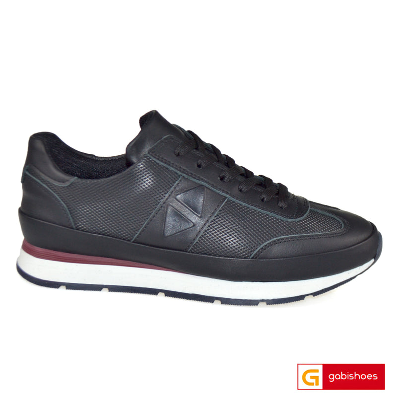 Pantofi Casual Piele Naturala Neagra Gabriel 8118 N