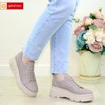 Pantofi Casual Piele Naturala Taupe Lorena 1649-5