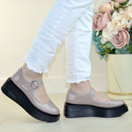 Pantofi Dama Piele Naturala Taupe Raluca 823