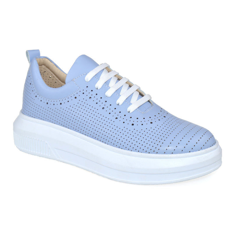 Pantofi Casual Piele Naturala Sabina Blue TOKIO