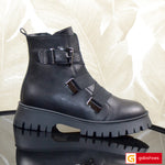 Ghete Piele Naturala Neagra Lorena 5027