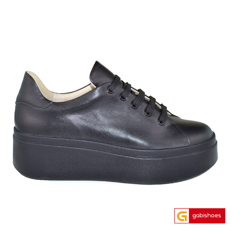 Pantofi Sport Piele Naturala Neagra Camy IXX