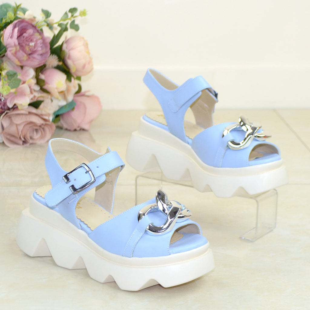 Sandale Piele Naturala Lorena Blue TOKIO