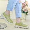 Pantofi Casual Piele Naturala Verde 1374-4