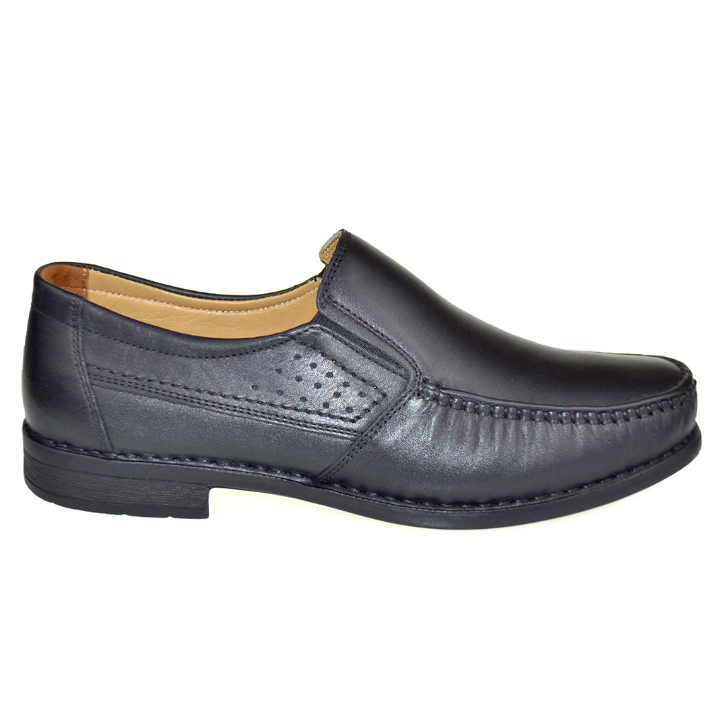 Pantofi Mocasini Piele Naturala Neagra Gabi 060