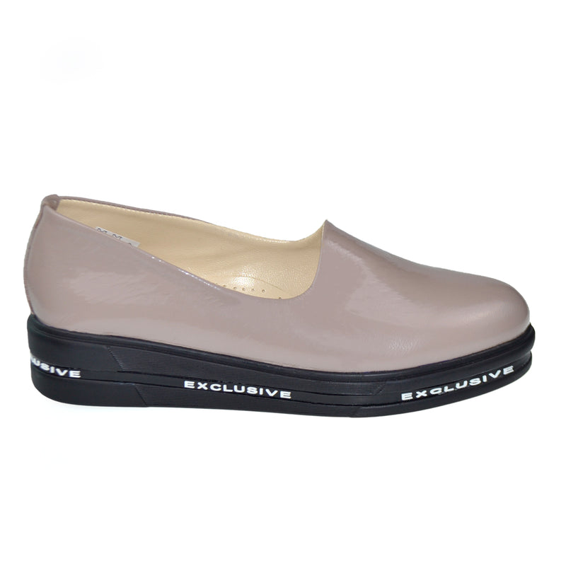 Pantofi Casual Piele Naturala Taupe Lorena 1427-2