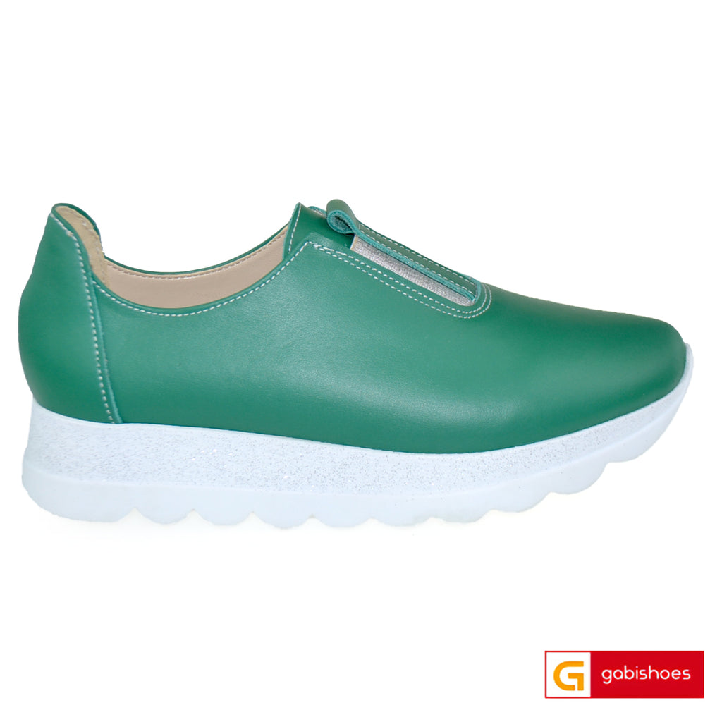 Pantofi Sport Piele Naturala Verde Lorena 1499-1