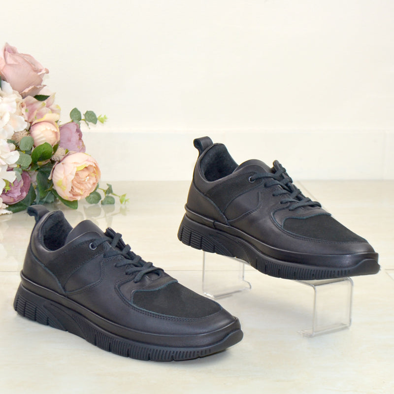 Pantofi Casual Piele Naturala Neagra Gabriel 1001
