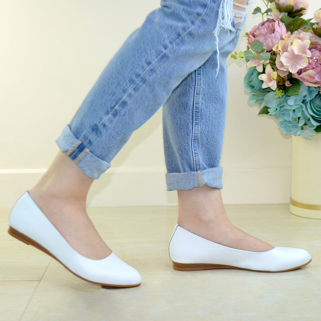 Balerini Piele Naturala Alba Lorena 700-20