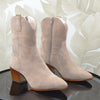 Ghete Cowboy Piele Naturala Intoarsa Taupe 1702-3