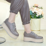 SNEAKERS Piele Naturala Medellin Taupe