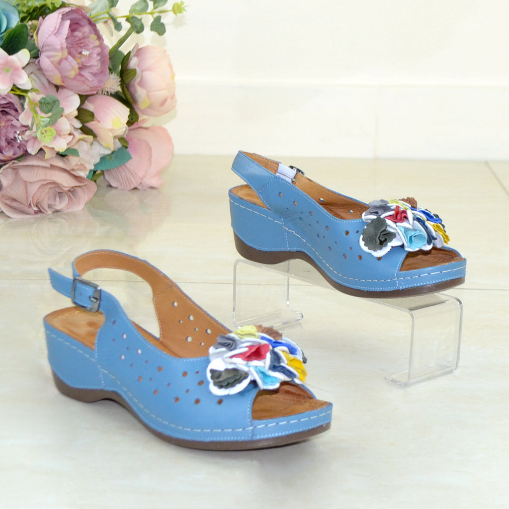 Sandale Dama Piele Naturala Gabriela 512 Blue