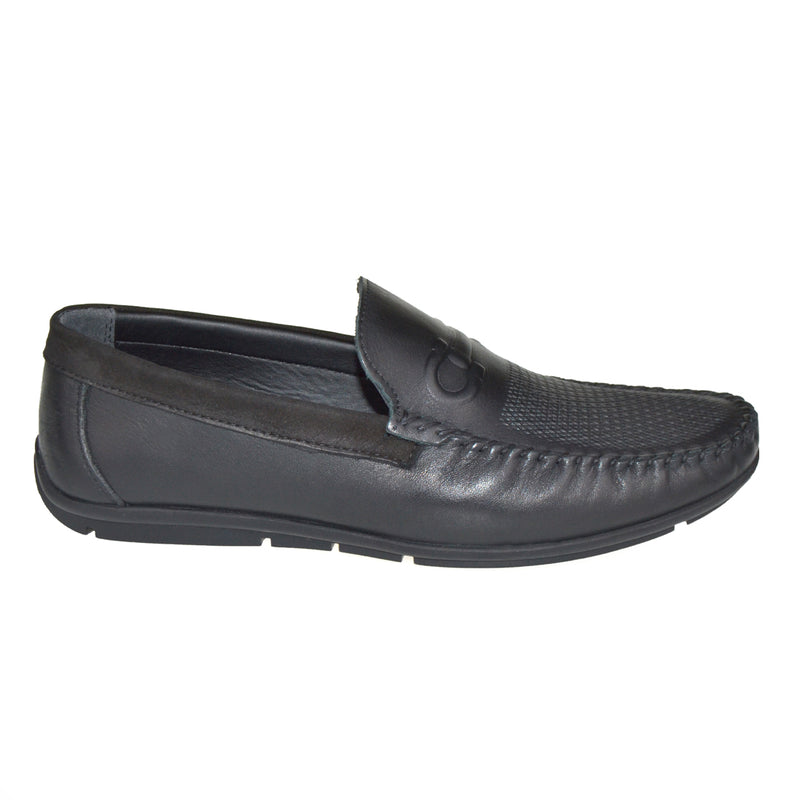 Pantofi Mocasini Piele Naturala Neagra Gabi 451