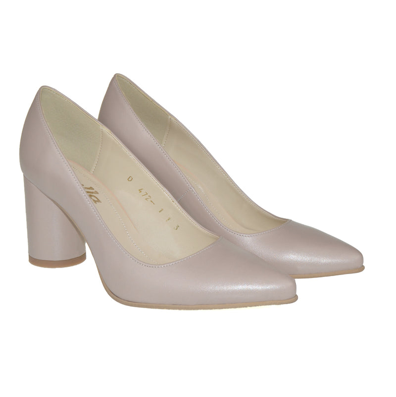 Pantofi Office Dama Piele Naturala Taupe Lorena 472-1