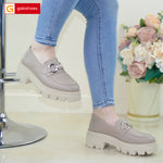 Pantofi Casual Piele Naturala Taupe Lorena 1770-2