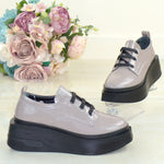 Pantofi Dama Piele Naturala Taupe Sofia 822