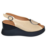 Sandale Casual Piele Naturala Bej Lorena 500