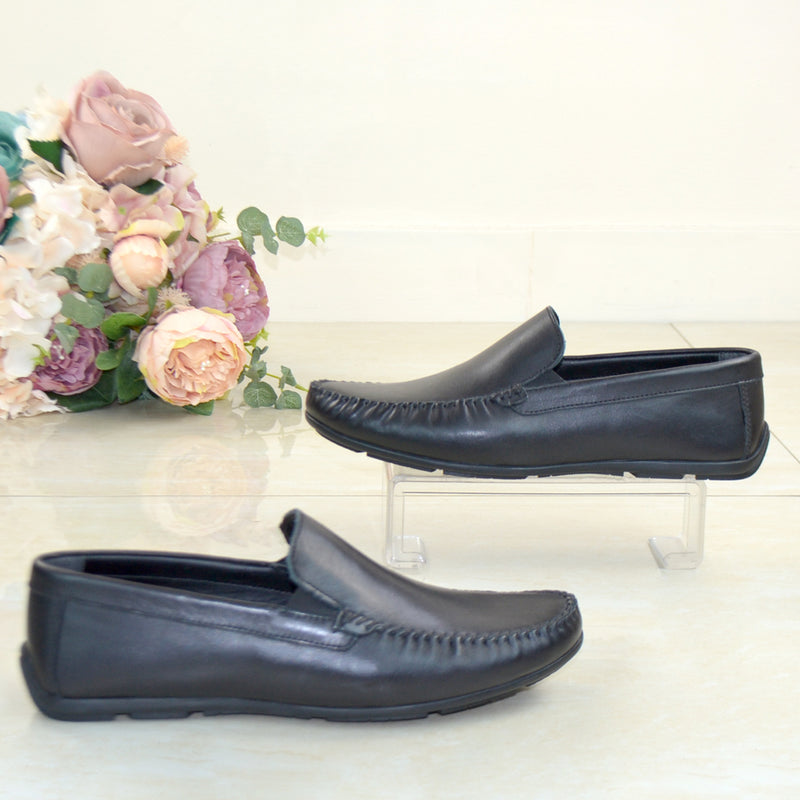 Mocasini Piele Naturala Neagra Gabriel 450