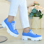 Pantofi Casual Piele Naturala Sandy Blue TOKIO