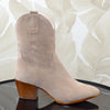 Ghete Cowboy Piele Naturala Intoarsa Taupe 1702-3