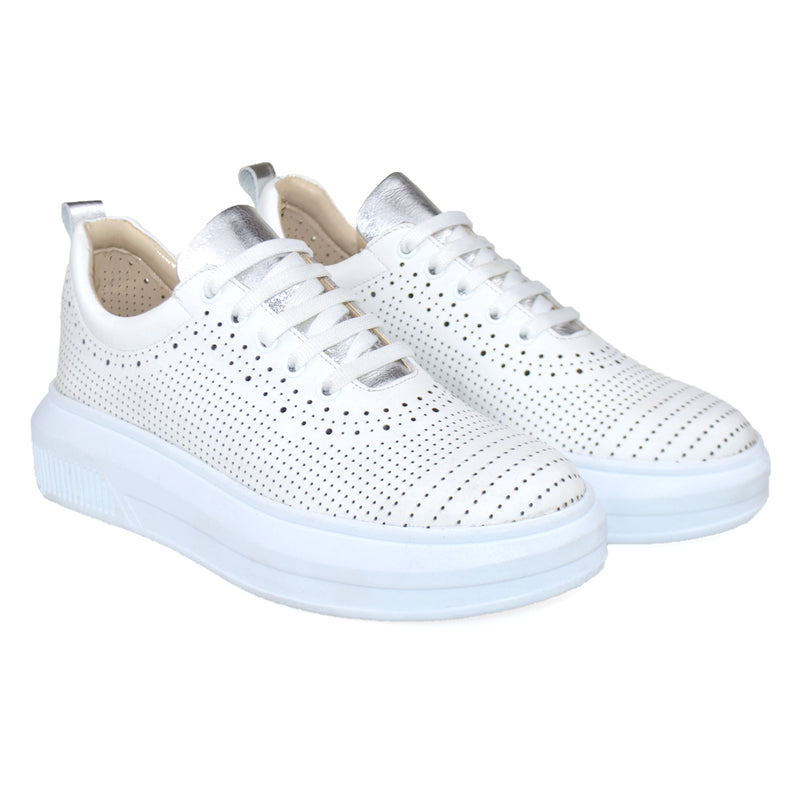 Pantofi Sneakers Piele Naturala Alba Susan VII