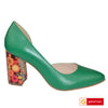 Pantofi Office Dama Piele Naturala Verde Lorena 685-5