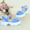 Sandale Casual Dama Piele Naturala Blue Lorena 1190-4