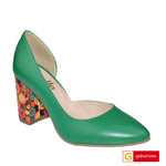 Pantofi Office Dama Piele Naturala Verde Lorena 685-5