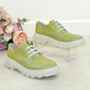 Pantofi Casual Piele Naturala Verde 1374-4