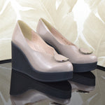 Pantofi Dama Piele Naturala Taupe Sandy 1312-4