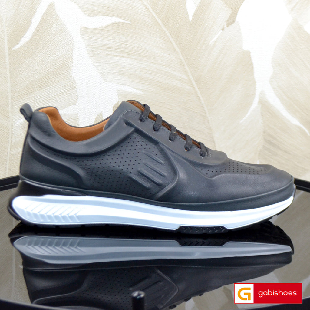 Pantofi Sport Piele Naturala Gri Gabriel 202